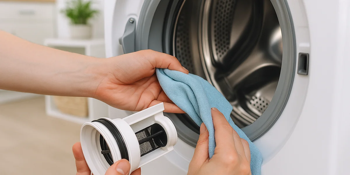 Intretinere masina de spalat rufe - cum cureti filtrul de scame si tamburul pentru o durata de viata mai lunga
